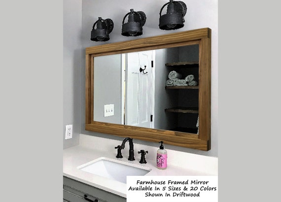 Farmhouse Mirror Wall Decor Rustic Wood Frame Farmhouse Mirror Wall Decor Rustic Wood