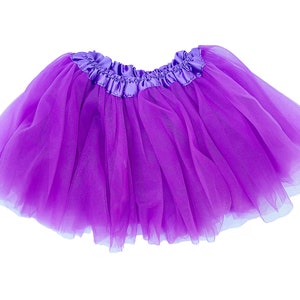 Purple Ruffle Tutu Dress: Baby Fairy Skirt, Full Wedding Skirt