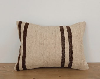 The Kilim  14 x 20" Pillow Cover, Kilim Pillow Cover, Turkish Pillow, Kilim Rug Pillow, Rustic Pillow, Neutral Pillow, Ranch style pillow