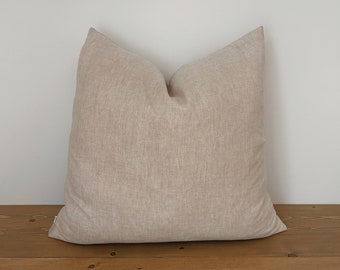 The Oatmeal Linen Pillow Cover, European linen Pillow, Neutral linen Pillow, Oatmeal throw pillow, beige linen pillow cover, Natural pillow