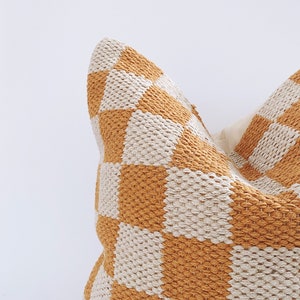 The CALLI 20 X 20 Hand Woven Pillow Cover checkerboard pillow check pillow image 2