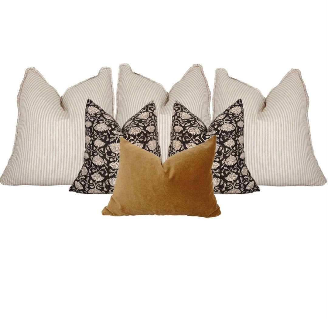 Bed Pillow Combo King Bed Pillow Combo Queen Bed Pillow Combo Large Sectional Pillow Combo Etsy