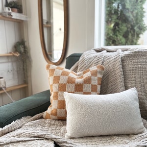 The CALLI 20 X 20 Hand Woven Pillow Cover checkerboard pillow check pillow image 3