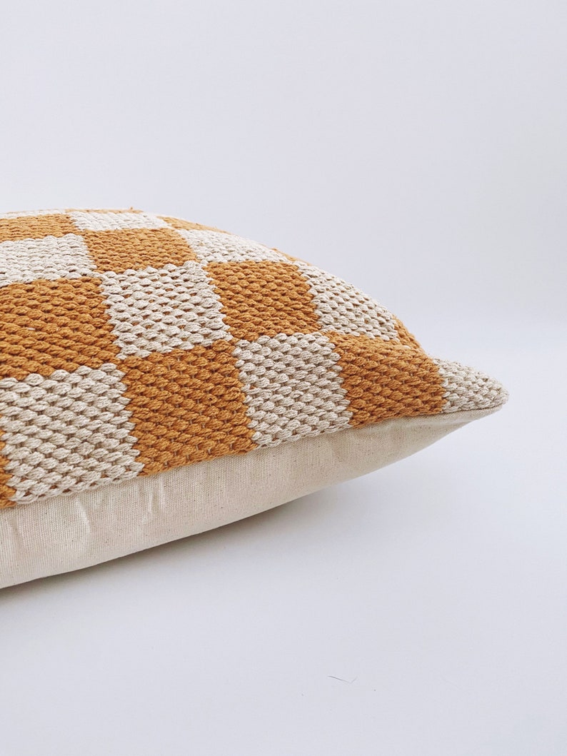 The CALLI 20 X 20 Hand Woven Pillow Cover checkerboard pillow check pillow image 5