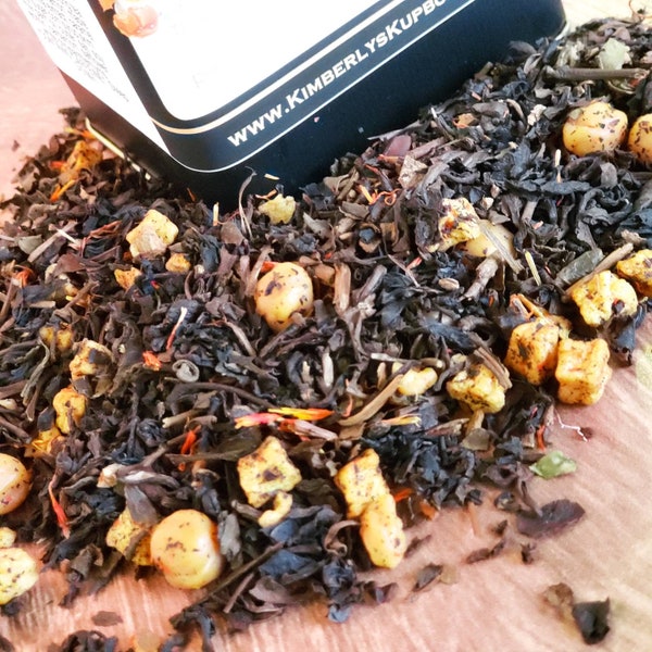 CREME BRULEE TEA | Delicious Autumn Tea | Chrysanthemum Tea | Black Loose Tea | Incredible Yummy Flavored Loose Leaf Tea