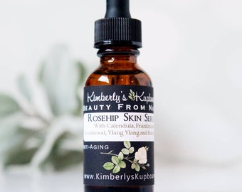 Anti-Aging Rosehip Serum with Rosehip oil, frankincense, geranium and Ylang Ylang