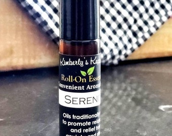 AROMATHERAPY ROLL ON | Serenity Roll On | Luxury Traditional Handmade Nervine Herb Stress Relief & Allergy Relief Organic Roll On