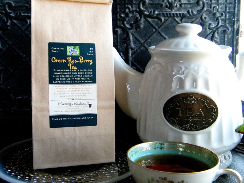 Green Rooibos Tea With Blueberries Cranberries Hibiscus and Etsy