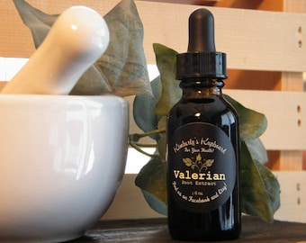 Valerian Root Tincture--Organic Herbal Extract for Insomnia, Anxiety and Exhaustion