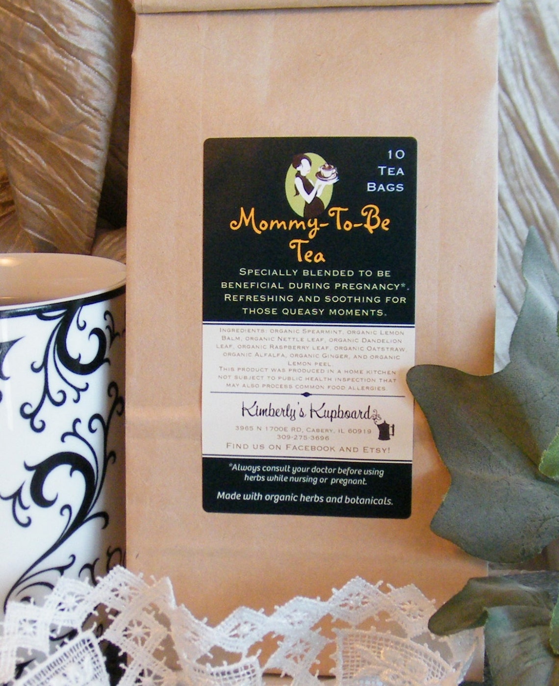 Organic Mommy to Be Pregnancy Tea for Supporting Healthy Etsy