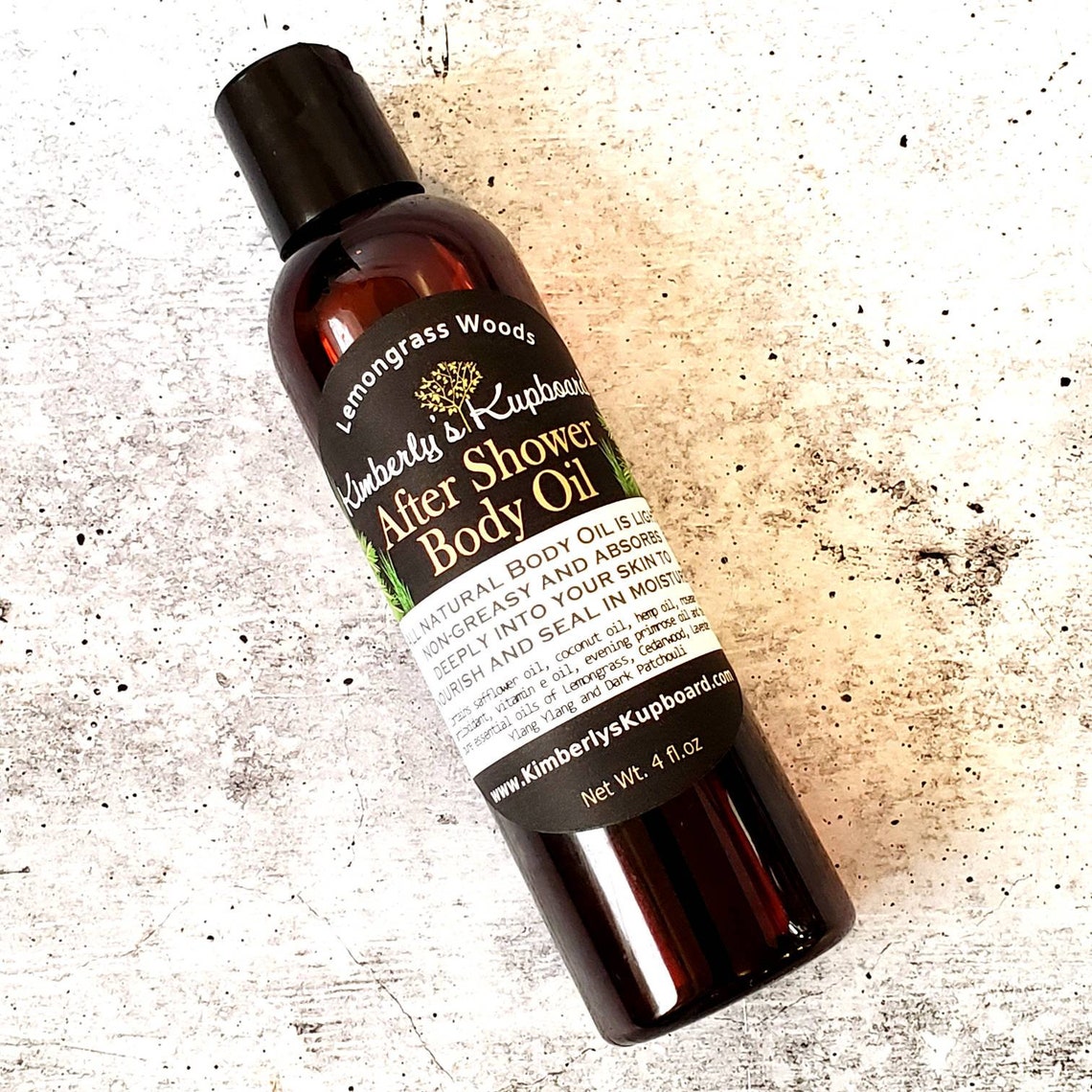 After Shower Hemp and Coconut Body Oil Made With Pure Etsy