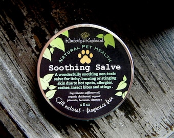 SOOTHING DOG SALVE | Handmade Pet Salve | Chickweed Salve | Salve For Dogs | All Natural Handmade Wonderfully Soothing Pet Salve