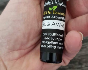 BUG AWAY ROLL On | Aromatherapy Roll On | Safflower Oil Roll On | Bug Repellent Roll On | Repel Insects Traditional Essential Oil Roll On