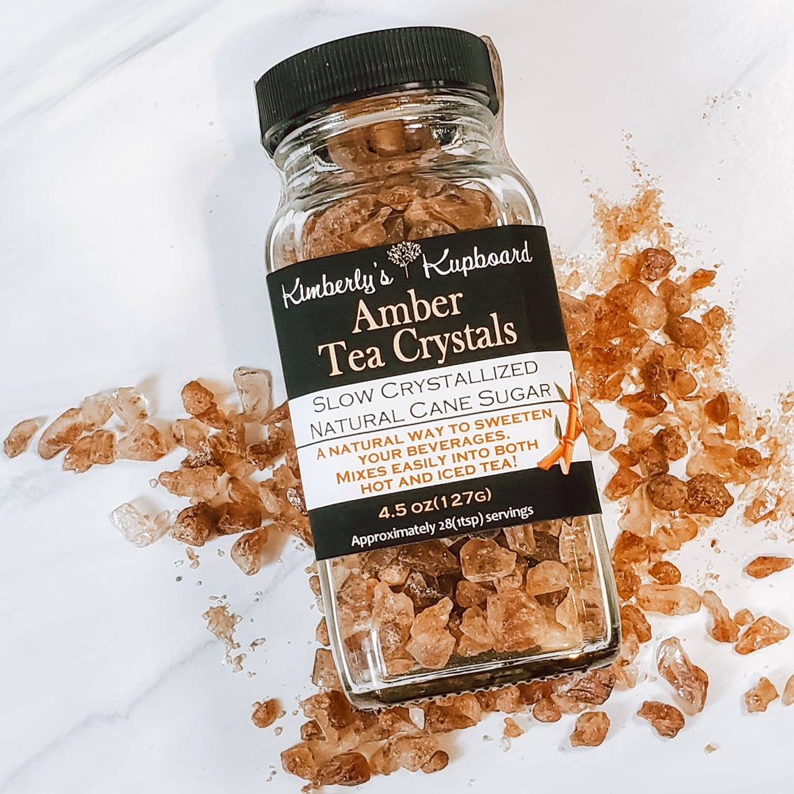 Amber Tea Sugar Crystals .. Rock Sugar For Coffee and Tea .. Etsy