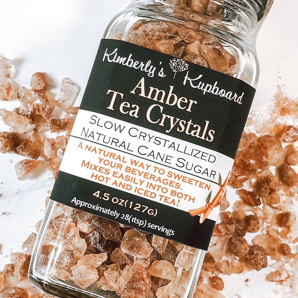 Amber Tea Sugar Crystals .. Rock Sugar For Coffee and Tea .. Etsy