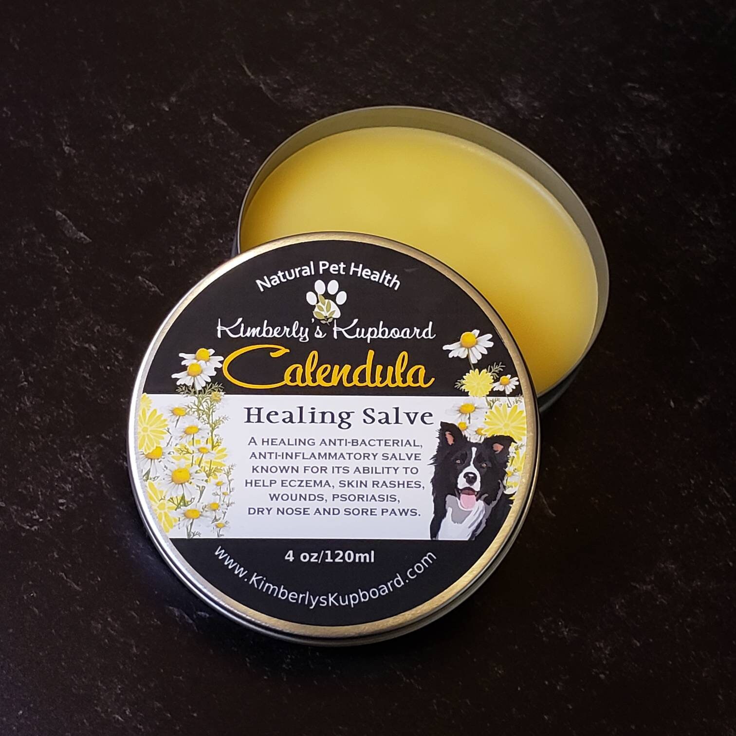 Healing Dog Salve with Calendula for cuts, scratches, wounds, rashes ...