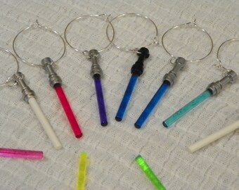 Lightsaber wine charms - sword wine charms