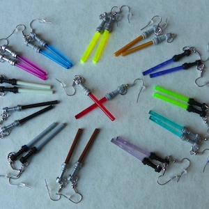 Lightsaber Earrings / Sword Earrings - Handmade for the Star Wars fan in your life!