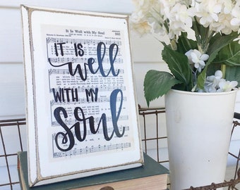 Gift for Christian Woman | It is well with my soul sign | Encouragement Gift | Sympathy Gift | Inspirational Gift for Women