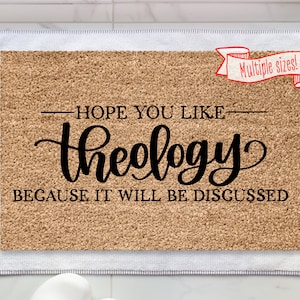 Gift for Pastor | Funny Doormat, Reformed theology, theology gift, gift for Christian, Pastor appreciation gift, elder gifts