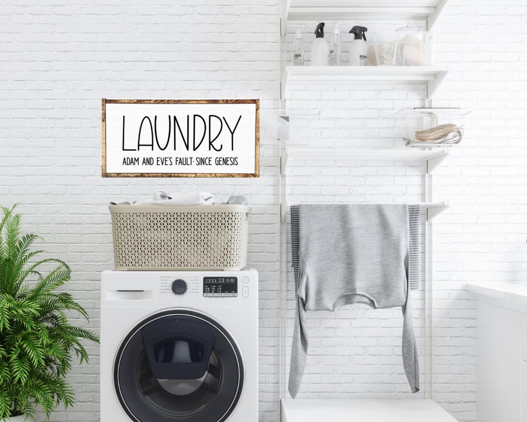 Funny Laundry Sign, Funny Laundry Room Decor, Housewarming Gift, Rustic