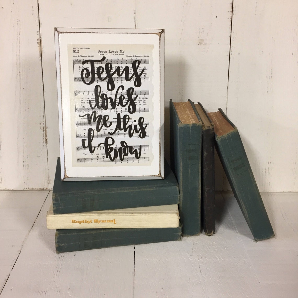 Jesus Loves Me Wood Signs Sheet Music Wall Art Signs for | Etsy