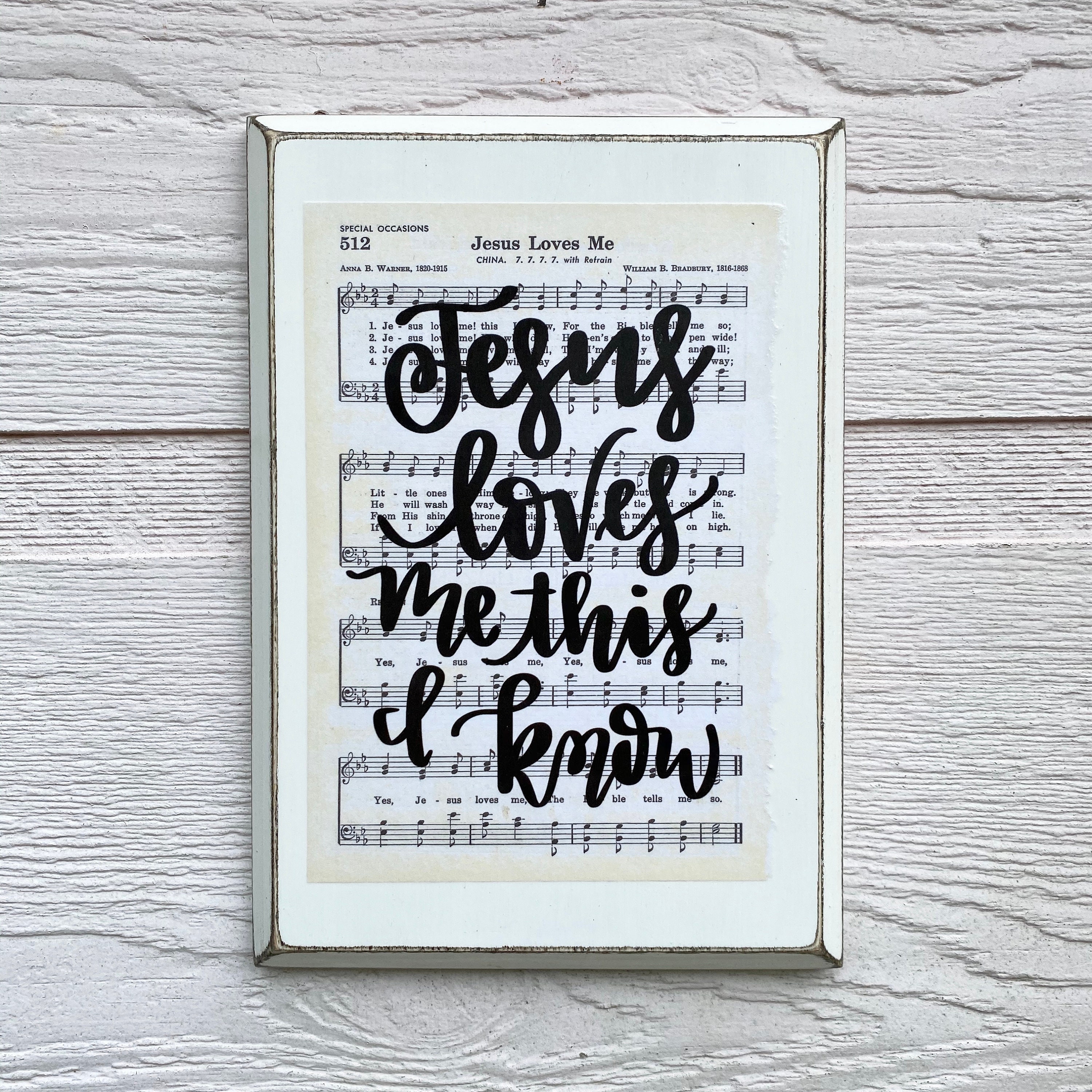 Jesus Loves Me Wood Signs Sheet Music Wall Art Signs for | Etsy