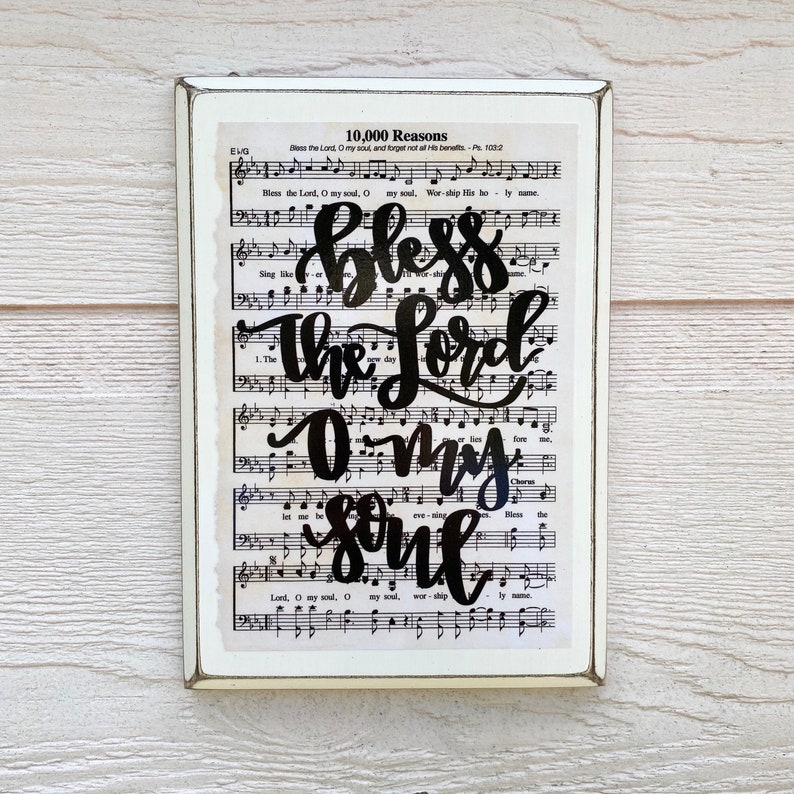 10000 Reasons Chris Tomlin Bless the Lord O My Soul Etsy