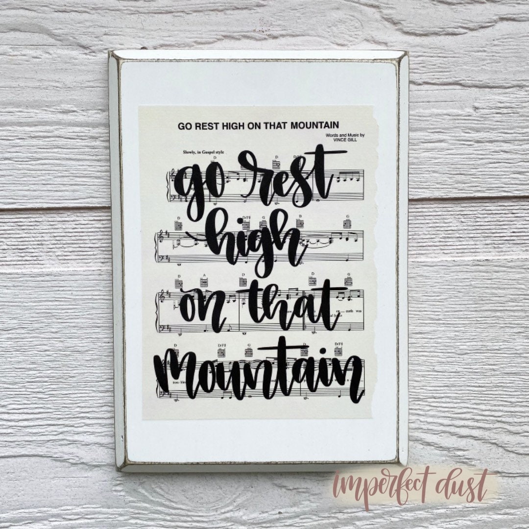 Funeral Gifts Go Rest High on That Mountain Funeral Signs Etsy