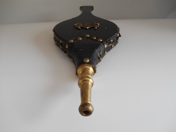 Vintage Fireplace Bellows Hand Airblower With Brass Two Etsy