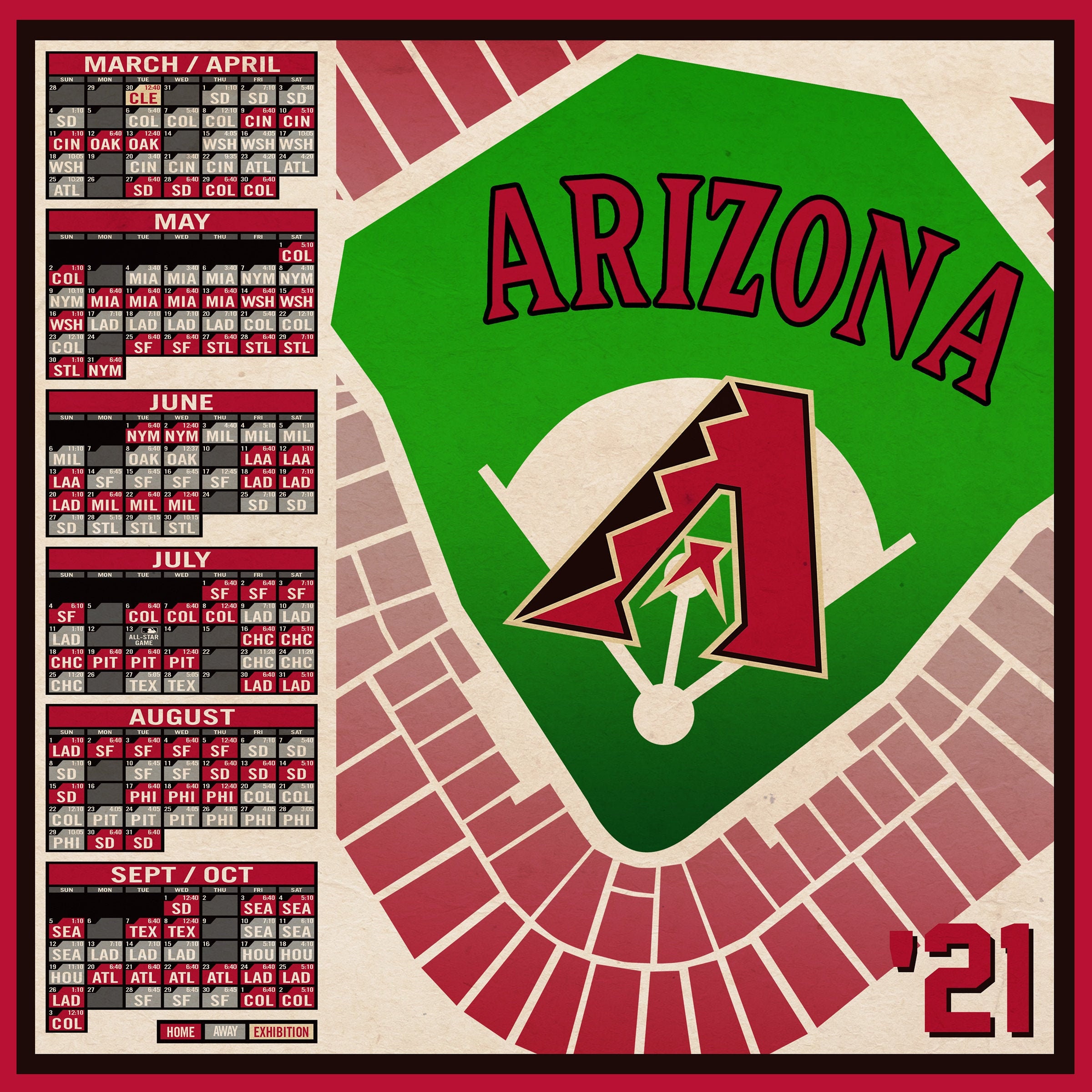 Arizona Diamondbacks Schedule Printable