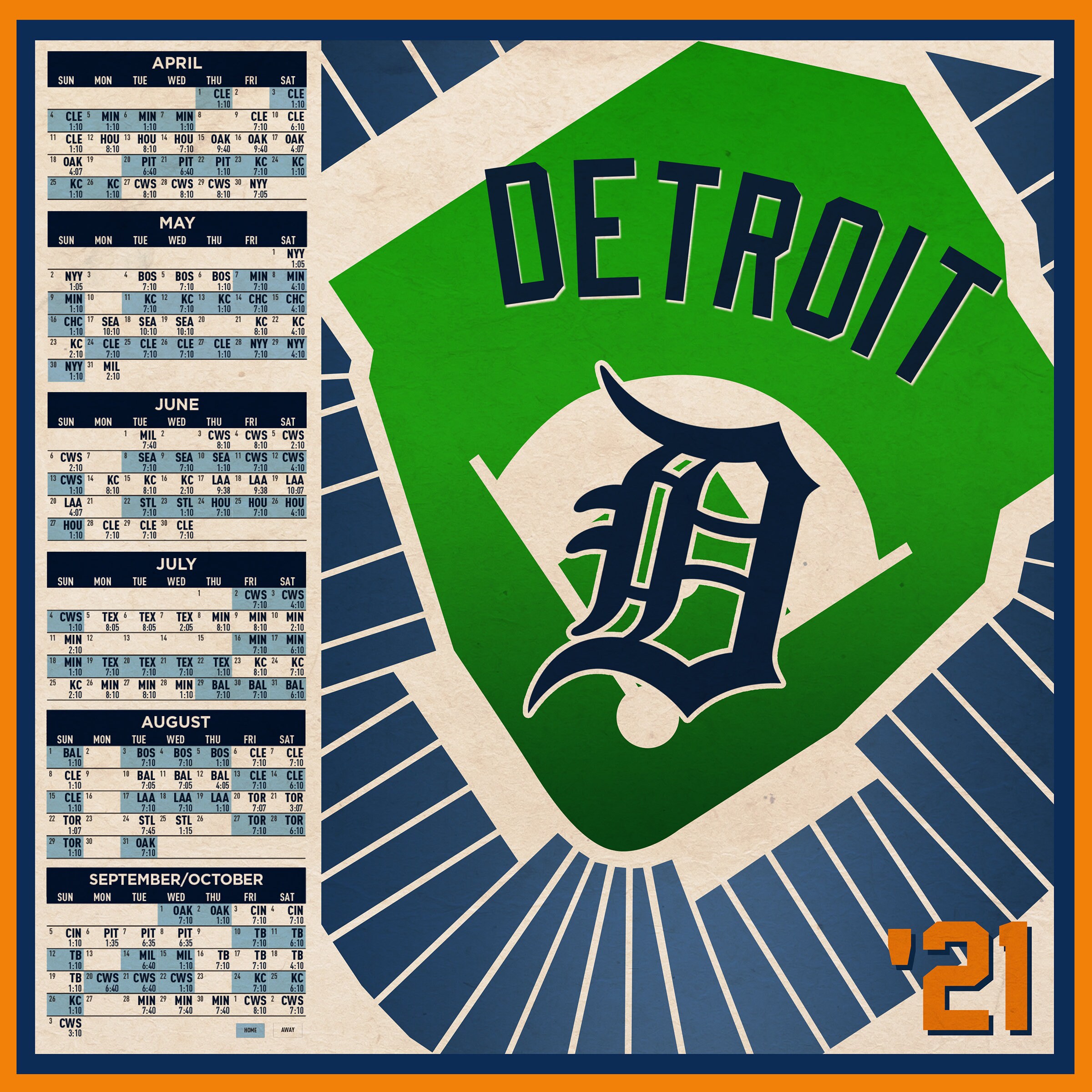 Detroit Tigers Schedule Printable 2023