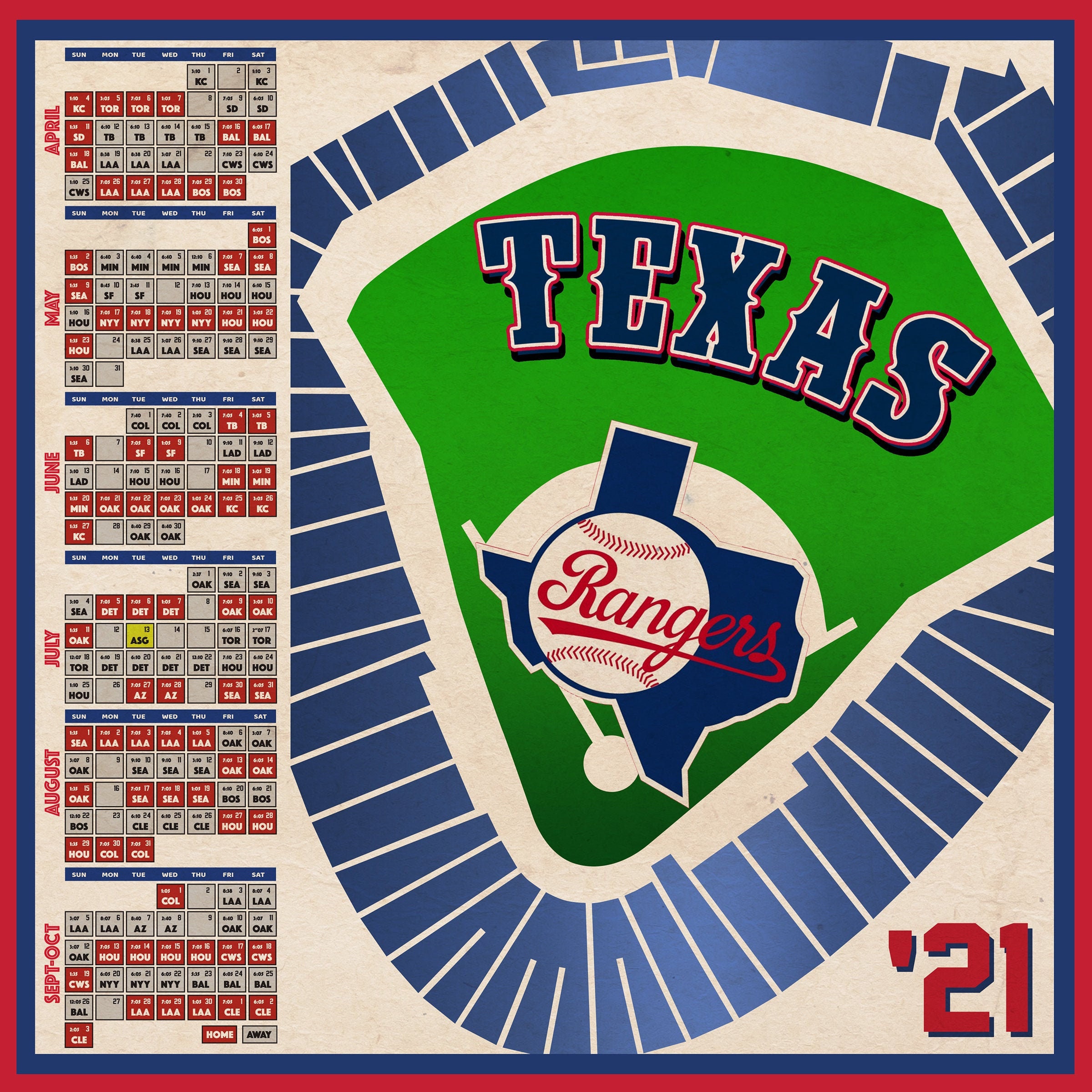 Texas Rangers Schedule Printable Printable Templates