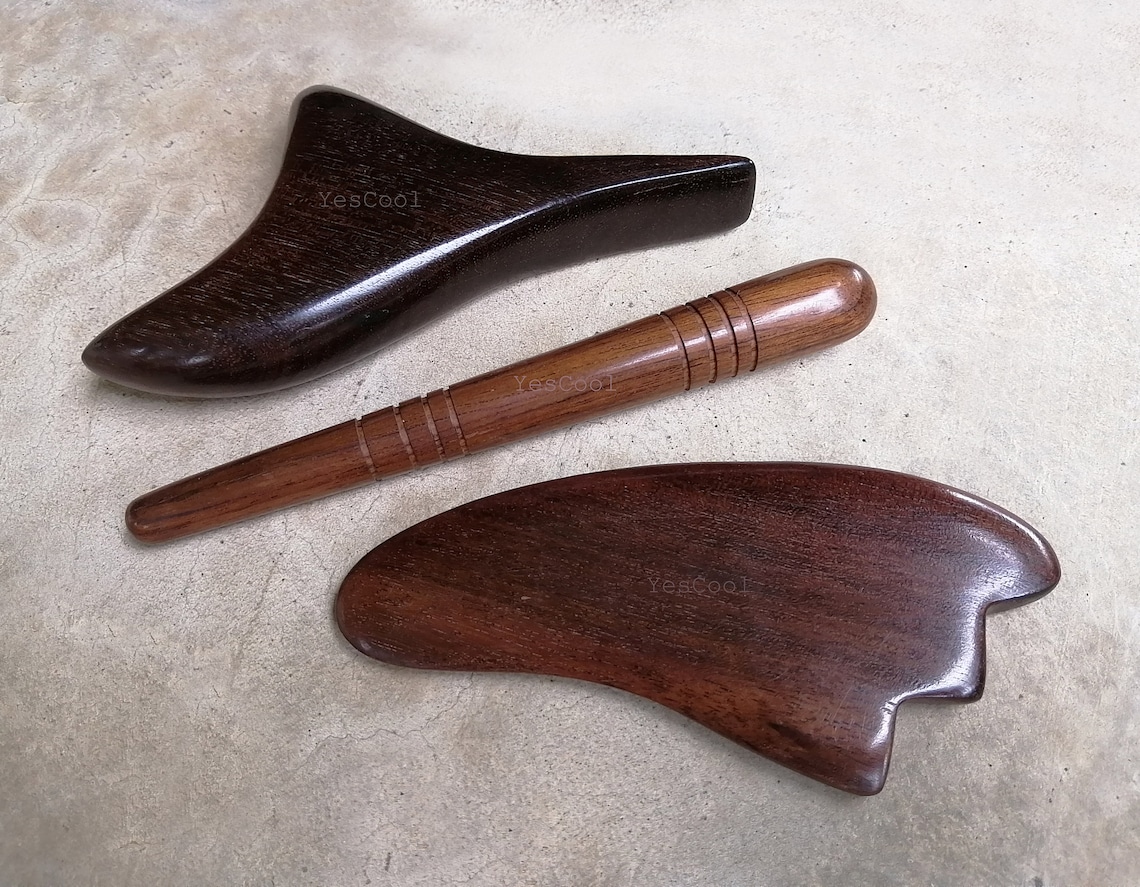 Gua Sha Board Hand Foot Body Massager Wood Self Massage Tools Etsy
