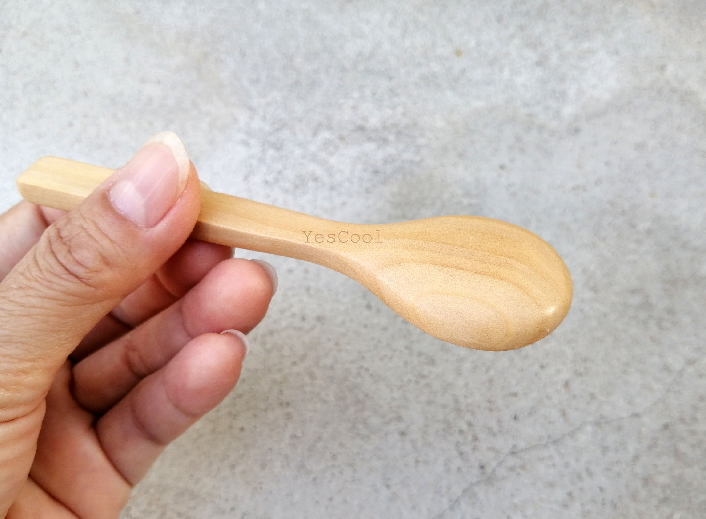 Mini Wooden Spoon Ice Cream Salt Sugar Dessert Spoons Wood Set Etsy