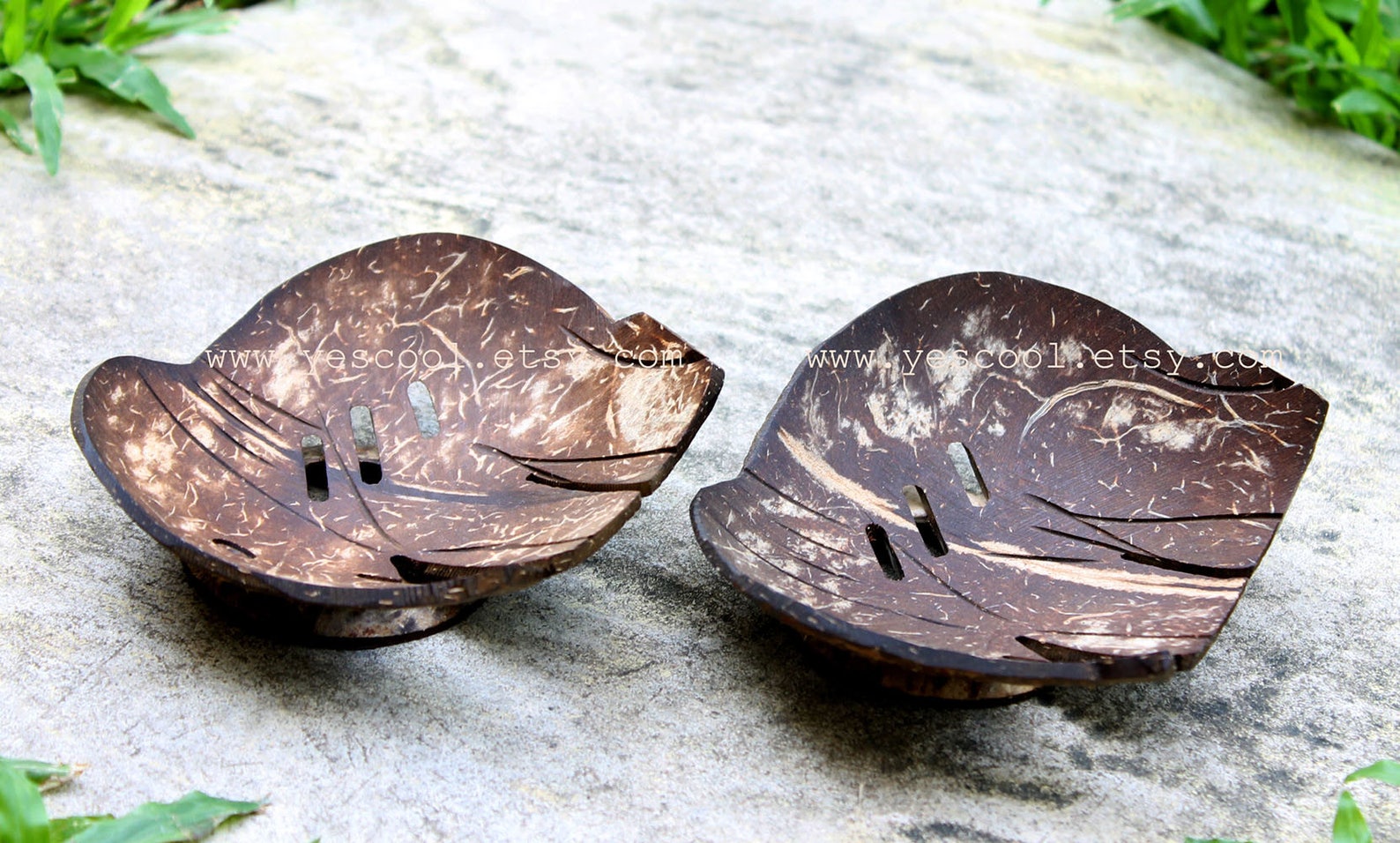 Coconut Shell Wood Elephant Soap Dish Plates Candle Holder Set Etsy