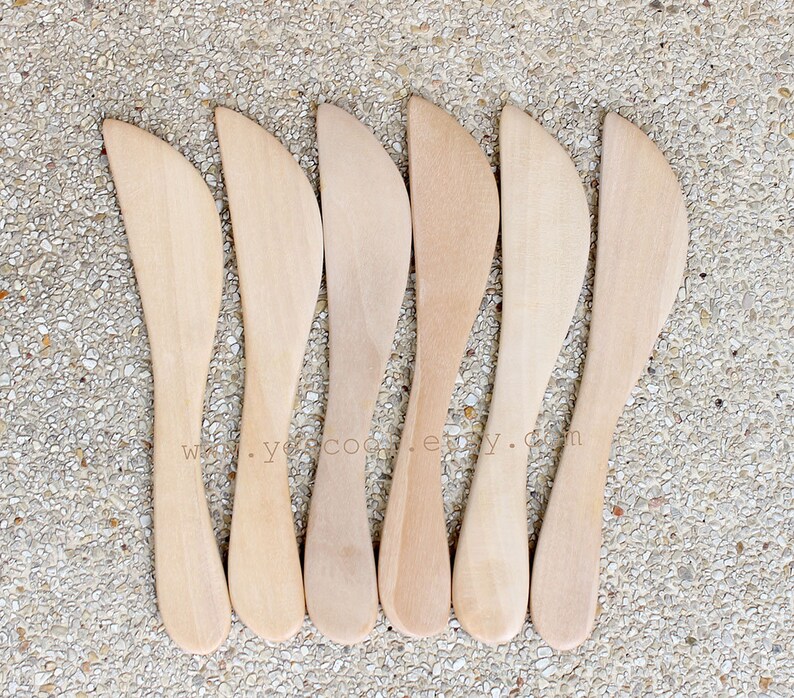 Butter Spreaders Cheese Spreader Wooden Knife Natural White Etsy