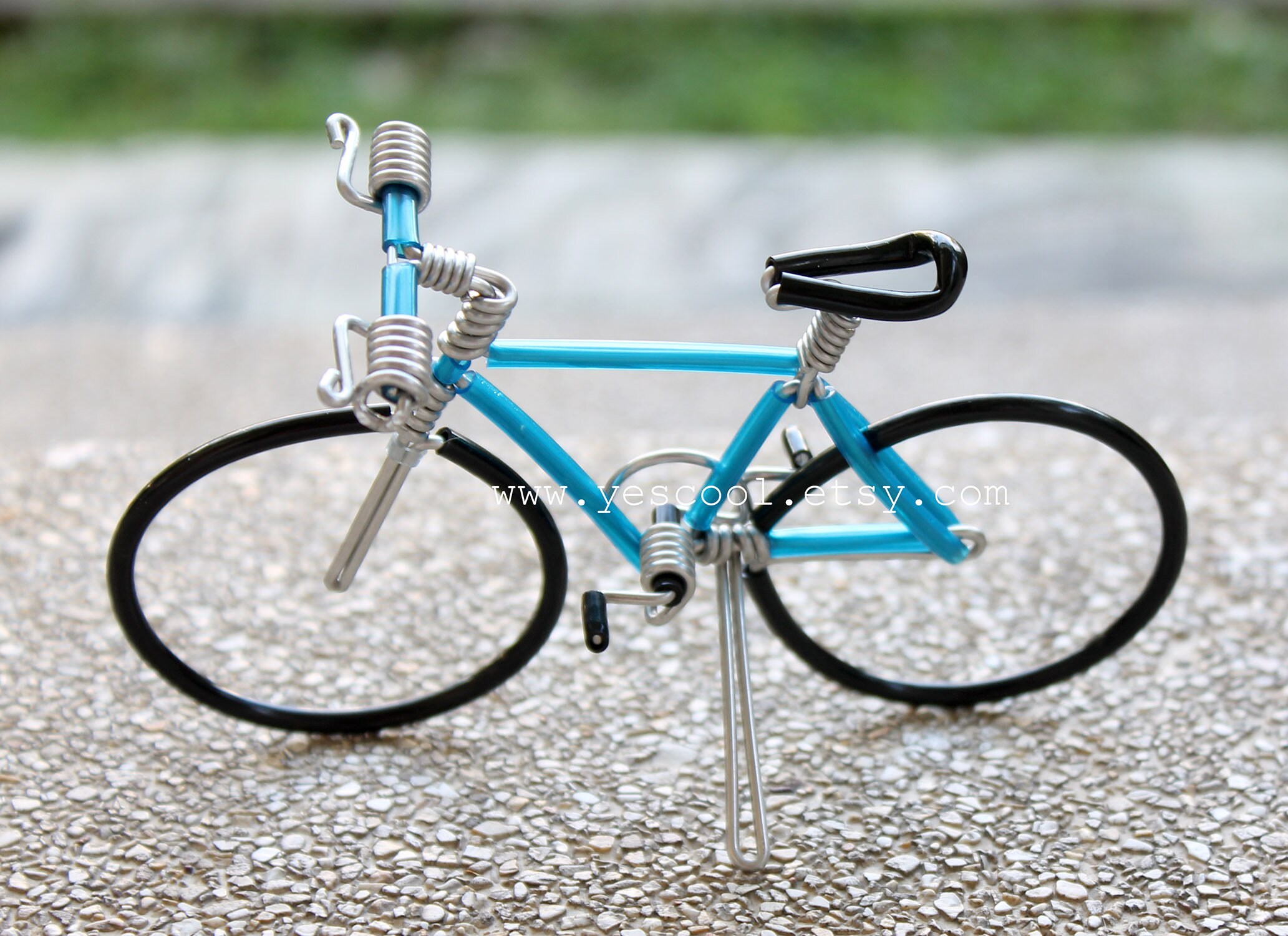 Wire Bicycle Bike Aluminium Wire Art Sculpture Model Handmade | Etsy