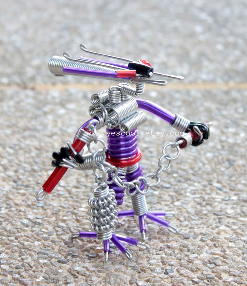 Wire Art Toy Alien Robot Figures Figurine Sculpture Model with | Etsy