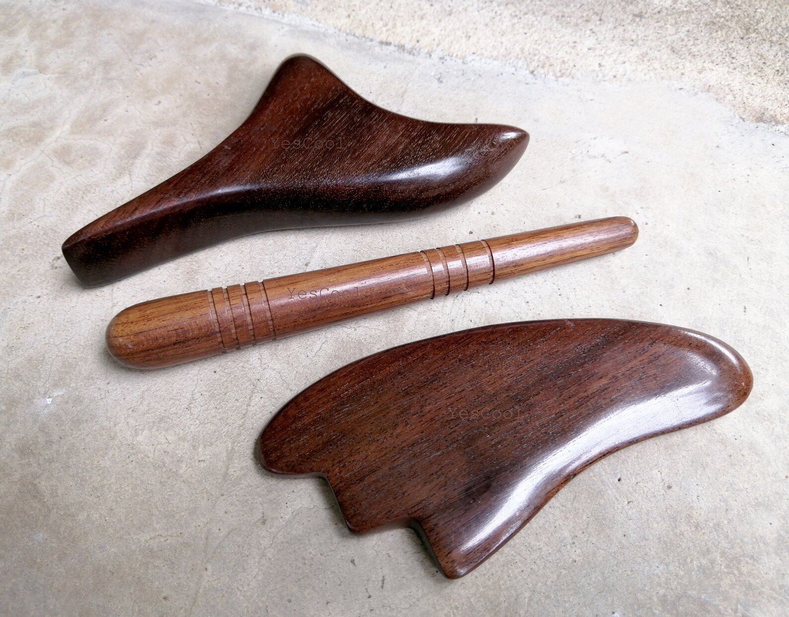 Gua Sha Board Hand Foot Body Massager Wood Self Massage Tools Etsy