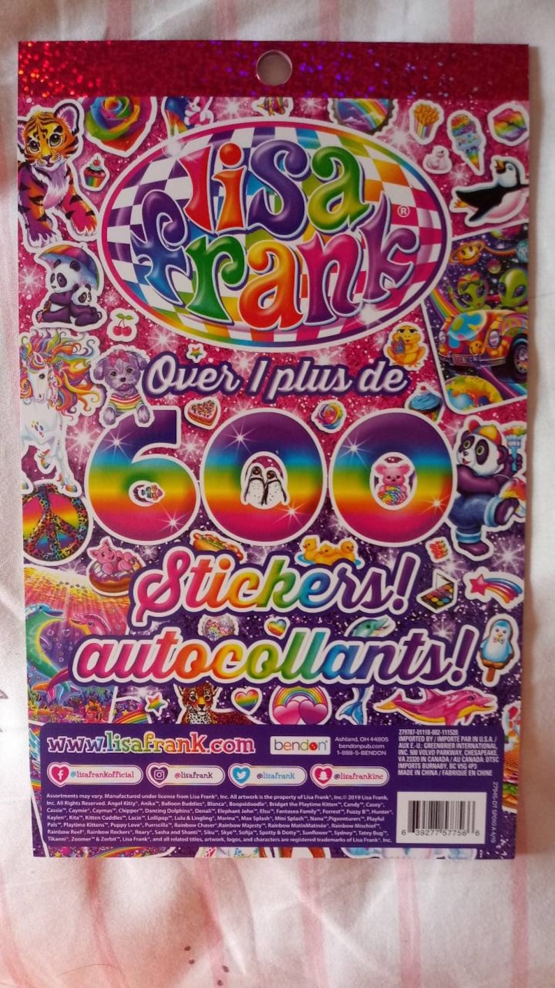 Lisa Frank Sticker Book Over 600 ct Y2K 2000s Stickers Etsy