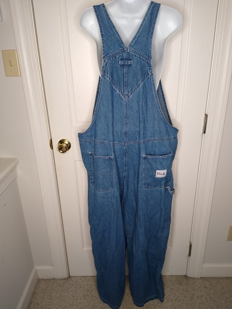 Vintage Disney Pooh Woman Bib Overalls Size 24 Bee Yourself Winnie the Pooh Tigger And Bees