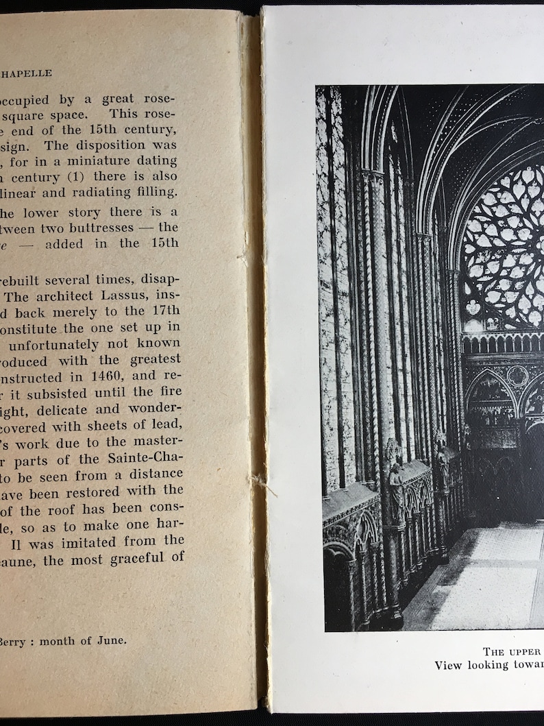 1940s Tourist Guide to The Sainte Chapelle in English by Wanda Rabaud