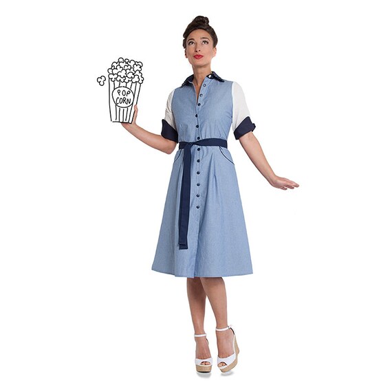 chambray summer dress Brittany Chambray Collared Short Dress main image 0