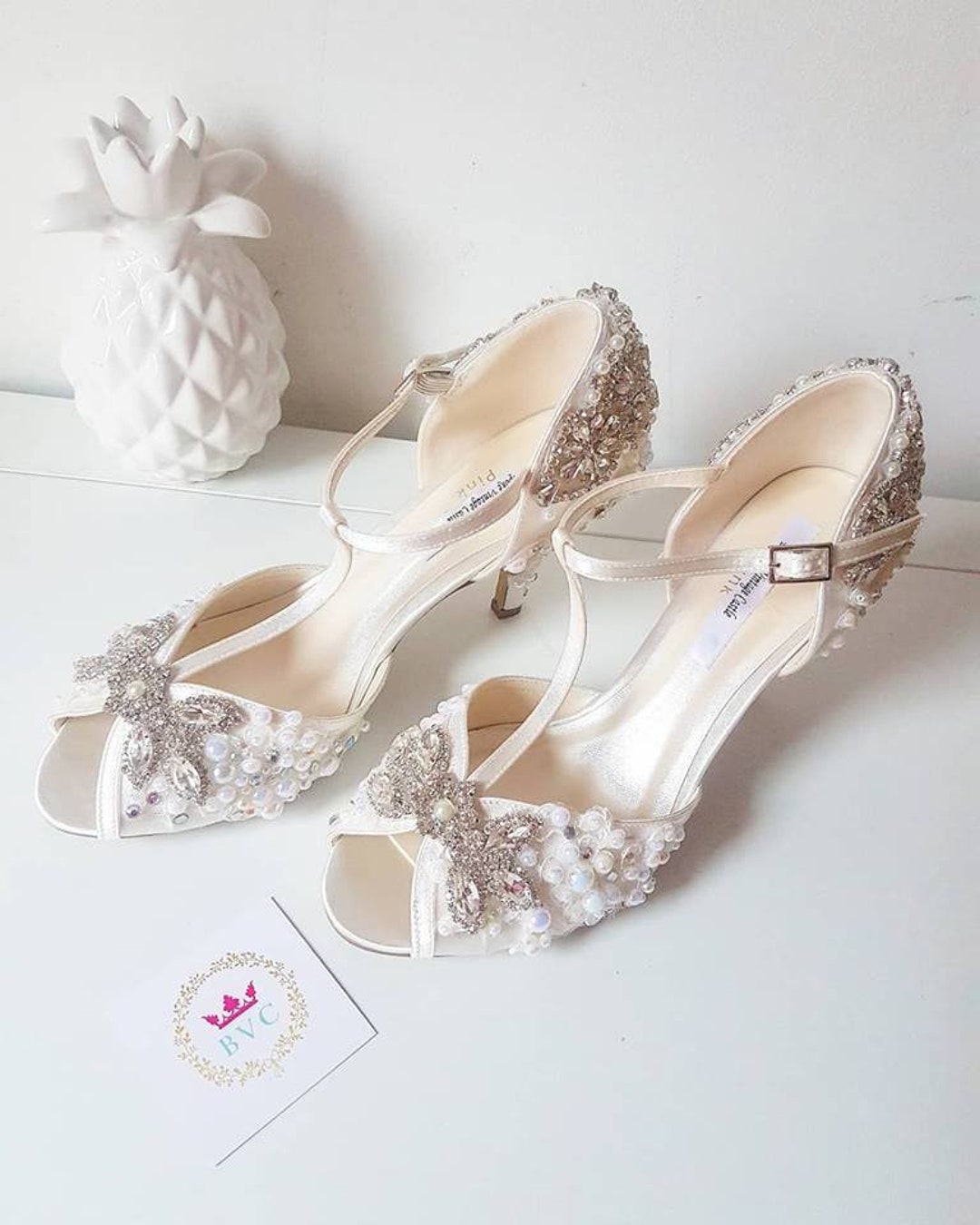 Crystal Ivory Pearl Bridal Shoes Peep Toe Vintage T bar Satin Wedding crystal-ivory-pearl-bridal-shoes-peep-toe-vintage-t-bar-satin-wedding