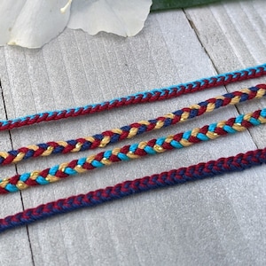 Braided Rakhis - Burgundy, Navy, Teal & Gold | Raksha Bandhan Rakhi For Brother