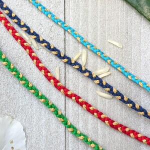 Colored Braided Rakhis - Gold Accent | Gold Threaded Braided Rakhi | Raksha Bandhan Gift For Brother | Triya Designs Rakhi