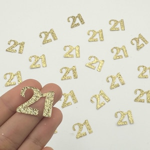 Age Confetti | Personalized Year Number Party Decorations, Party Favors, 18, 21, 30, 40, 50 Years, Birthday Decor