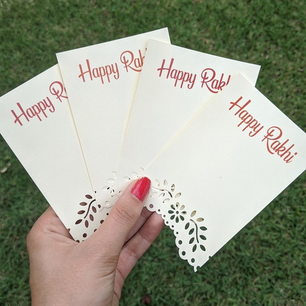 Happy Rakhi Blank Card | 2.75x4 inches | Envelopes NOT Included