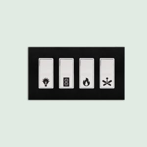 Adesivos para interruptores de luz | Etiquetas para lâmpadas, tomadas e ventiladores, Adesivo para tomadas, Etiquetas para organização da casa, Projeto faça você mesmo | SOMENTE adesivos | Prata, Preto, Branco